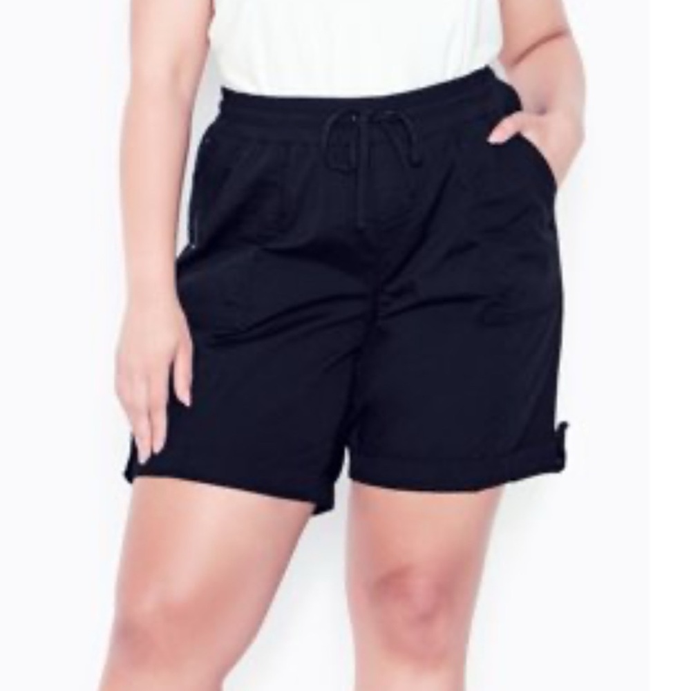 Avenue Women's Plus Size Cotton Casual Shorts Pull-On Style—Size 16 NWT MSRP $49